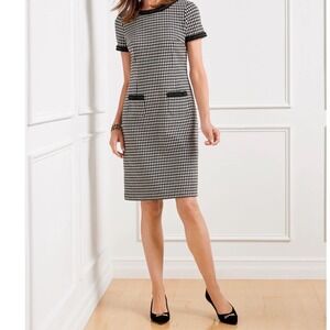 Talbots A-Line Ponte‎ Dress - Bold Houndstooth